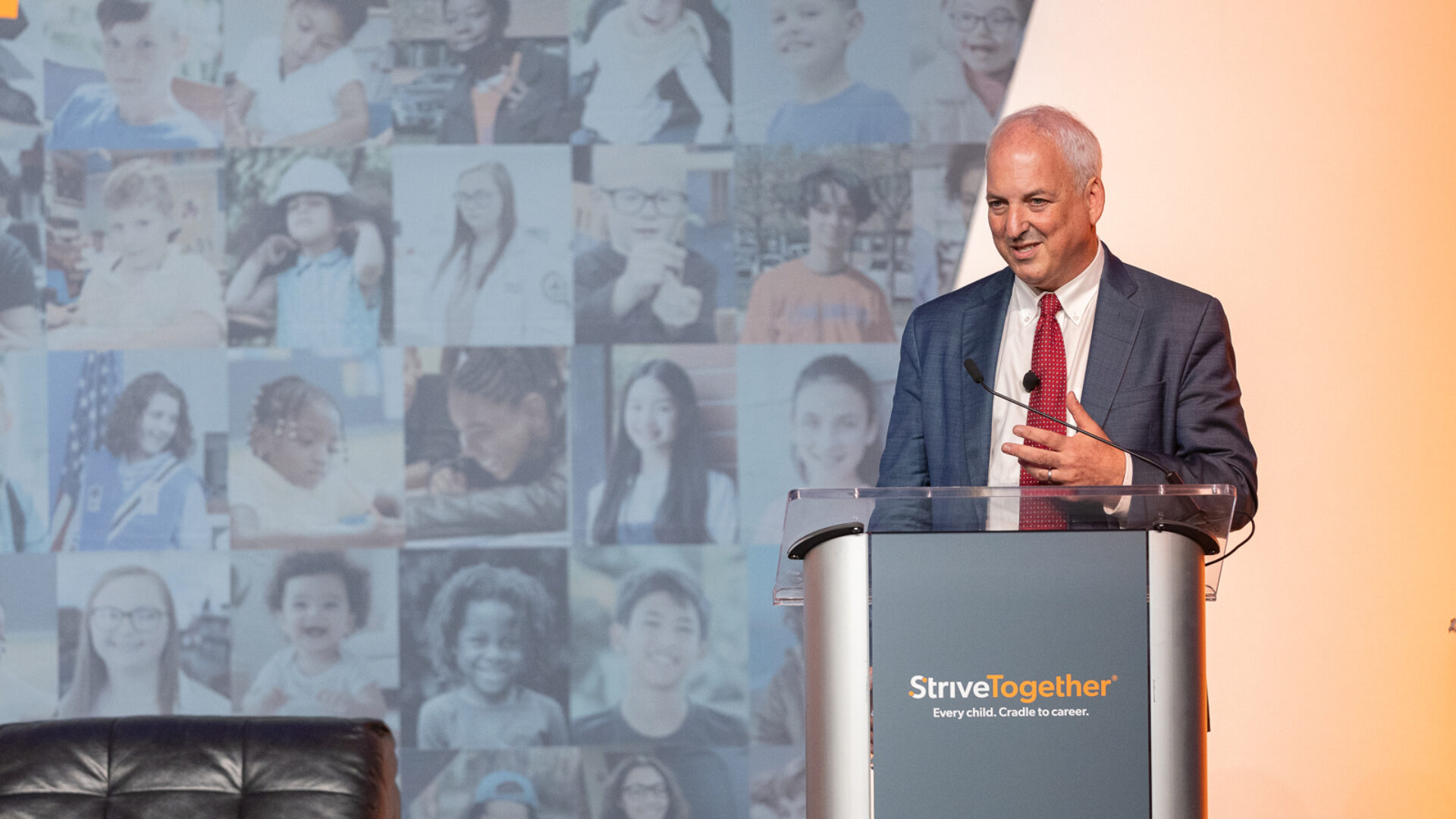 Jon Schnur, CEO of America Achieves, addresses the crowd at the 2025 Cradle to Career Network Convening